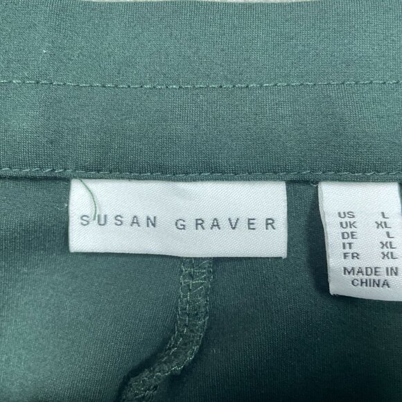 Susan Graver Womens Green Straight-Leg Pull-On Stretch Pants XL a1605 - Picture 5 of 10